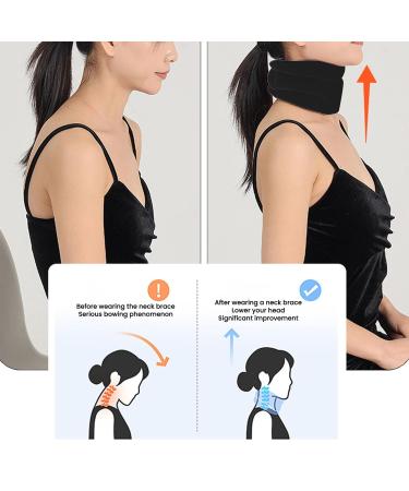 Neck Brace for Neck Pain Relief Adjustable Brace Cervical Collar for Sleeping Soft Foam Neck Support Relieves Pain & Pressure in Spine Neck Support Brace for Women and Men - Buy Online on GoSupps.com