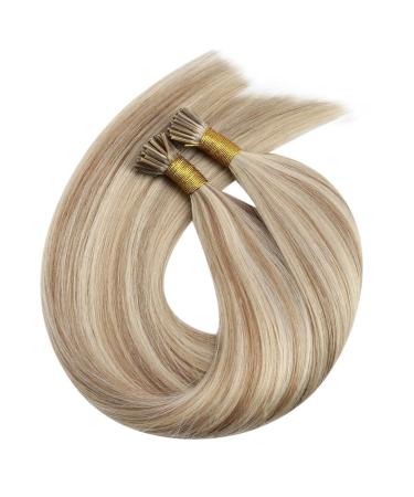 Moresoo Real Hair Extensions - 45cm Light Brown Keratin I-Tip Extensions | #9A/60 Silky 50s/40g 18 Inch - Buy Online on GoSupps.com
