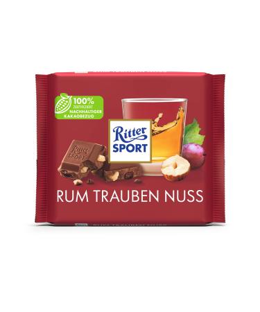 Knight Sport around grapes nut 100 g whole milk chocolate with real Jamaica rum fruity grapes and walnuts chocolate with rum aroma for Caribbean enjoyment raisin