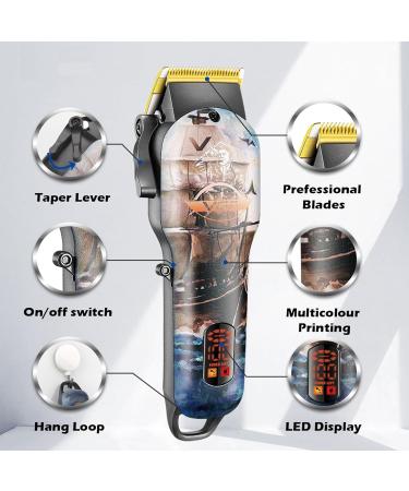 VGR Electric Hair Cipper for Men Professional Crod/Crodless Hair & Beard Trimmer Rechargeable Haircut Barber Clipper LED Display Hair Cutting Kit - Buy Online on GoSupps.com