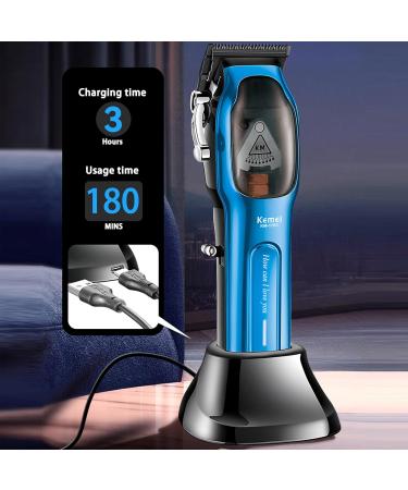 KEMEI Professional Hair Clippers for Men Cord/Cordless Hair Cutting Kits Hair & Beard Trimmer Adjustable Barber Clippers with USB Rechargeable KM-1763 - Buy Online on GoSupps.com