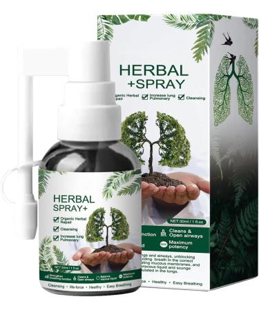 Respinature Herbal Lung Cleanse Mist - Natural Respiratory Cleanse & Breathe Spray Lung Exerciser Powerful Lung Support Herbal Lung Care Essence Daily Use - 30ml - Buy Online on GoSupps.com