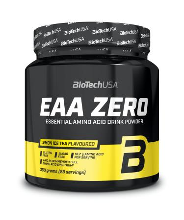 BioTechUSA EAA Zero - Essential Amino Acid Power | 7160mg EAA/serv. | WHO Recommended Ratio | Sugar-Free Gluten-Free 350 g Lemon Ice Tea