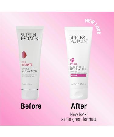 Super Facialist Rosehip Hydrate Radiance Day Cream SPF15 - 75ml - Buy Online on GoSupps.com
