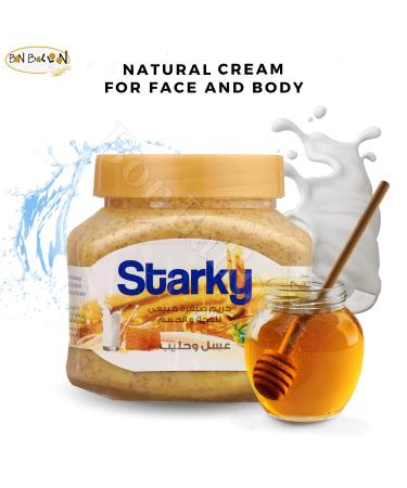 Starky Face & Body Scrub - Honey & Milk Formula for Soft Glowing Skin | Perfect Gift for Women Moms & Wives (300ml - Buy Online on GoSupps.com