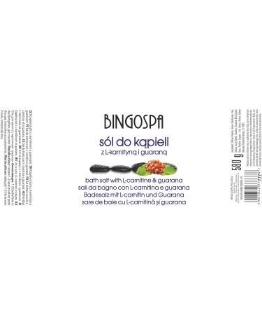 Foaming Bath Salt with L-Carnitine & Guarana - Skin Firming & Relaxation - 580g BINGOSPA | Shop Internationally - Buy Online on GoSupps.com