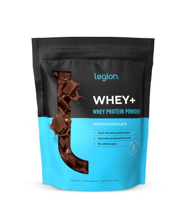 Legion Whey+ Chocolate Whey Isolate Protein Powder from Grass Fed Cows - Non-GMO, Lactose Free, Sugar Free, Natural Whey Protein Isolate 30 Servings 30 Servings (Pack of 1) Chocolate