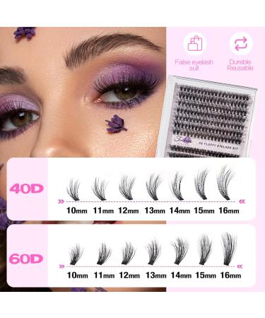 Fenshine Cluster Eyelash Extensions 240pcs - Natural False Eyelashes Mix 9-14mm - Soft Individual Lashes - Extension Kit with 20D/40D Curl - 0.07D - for Volume Lash Looks - Buy Online on GoSupps.com