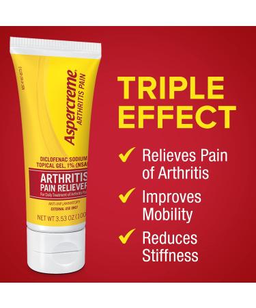 Aspercreme Arthritis Pain Relief Gel 100g - Prescription Strength Non-Steroidal Anti-Inflammatory - Buy Online on GoSupps.com