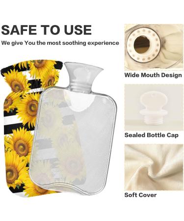 Shop Naanle Stripes Sunflower Hot Water Bottle - 1L Warm & Cold Therapy for Pain Relief | Ideal Bed Hand & Feet Warmer - International Shipping Available - Buy Online on GoSupps.com