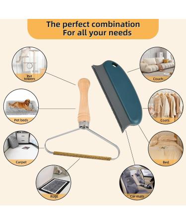 Pet Hair Remover 4 Pack - Portable Dog Cat Hair Remover for Couch Reusable Pet Lint Remover Shaver Carpet Scraper and Brush for Rug Carpet Blanket Clothes Car Mat Pet Tower - Buy Online on GoSupps.com