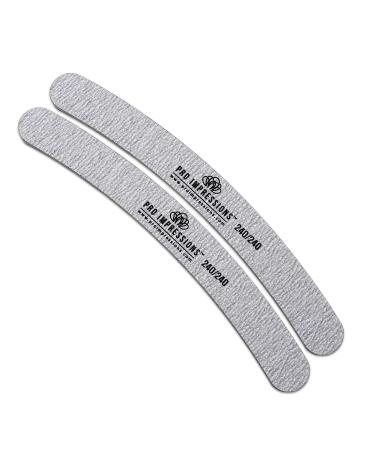 Pro Impressions 240/240 Grit Boomerang Nail Files 2-Piece