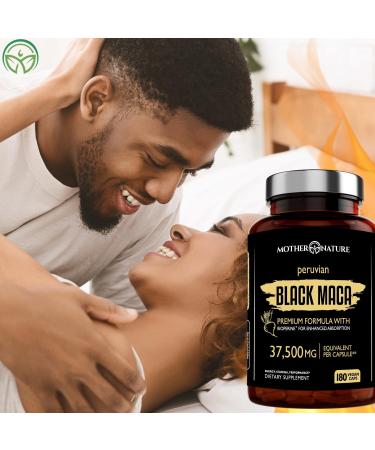 Mother Nature Organic Black Maca Root 30 000mg - 180 Capsules for Energy & Vitality - Buy Online on GoSupps.com