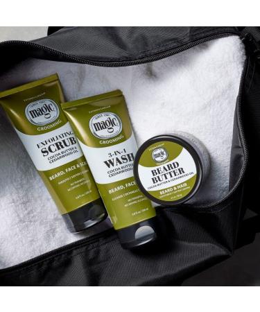 Softsheen-Carson Magic Men's Exfoliating Face Scrub - Cocoa Butter & Cedarwood Oil for Beard, Skin & Scalp - 6.8 fl oz - Buy Online on GoSupps.com