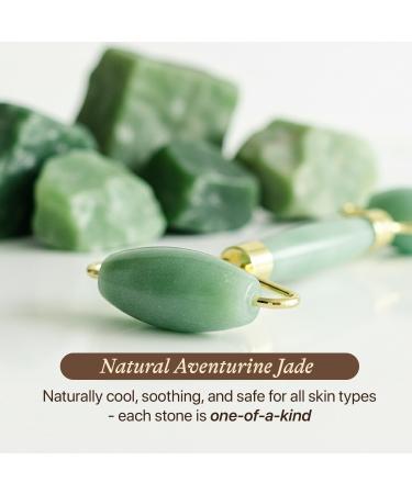 Jade Roller for Face - Smoothes Fine Lines & Wrinkles Valentines Day Gifts Massager Skin Care Tools with Small Eye Roller for Puffy Eyes De-Puffing & Firming Facial Tool Self Care Gifts for Women - Buy Online on GoSupps.com