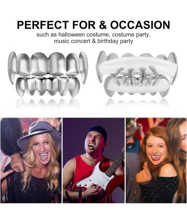 TOYANDONA Silver Plated Hip Hop Teeth Grill | Stylish Mouth Grills for Men & Women - Buy Online on GoSupps.com