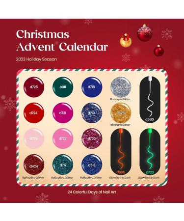 Beetles Gel Nail Polish Set - 14+3 Colors Advent Calendar 2024 | Glitter Glow in the Dark & Spring Shades - Perfect Gift for Women & Girls - Buy Online on GoSupps.com