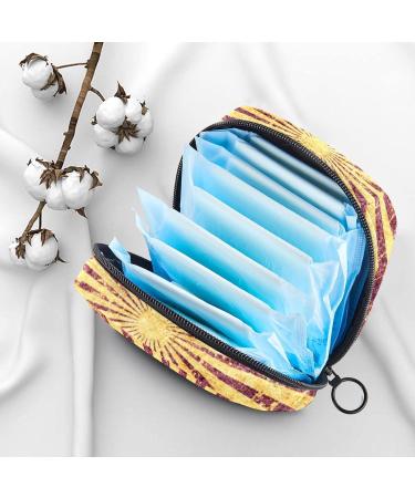 Menstrual Pad Bag with Zipper - Stylish Grunge Stripes Pouch for Tampons & Ladies Napkins | Ideal for Women & Girls | International Shipping Available - Buy Online on GoSupps.com