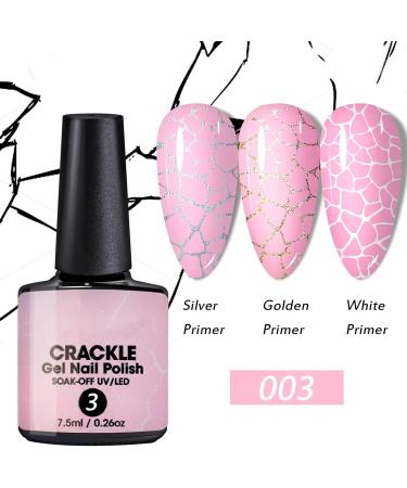 BnyHjir Crackle Gel UV LED Lamp Crackle Fingernail Finish Gel Portable Compact Manicure Supplies for Travel Friend Outdoor - Buy Online on GoSupps.com