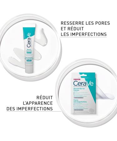 CeraVe Soins pour les Peaux Tendance Acn ique Soin Concentr Anti-Imperfections 40 ml et Patchs Anti-Imperfections Invisibles x22 (2 Tailles 10 & 12 mm) pour Cibler Corriger et Hydrater - Buy Online on GoSupps.com