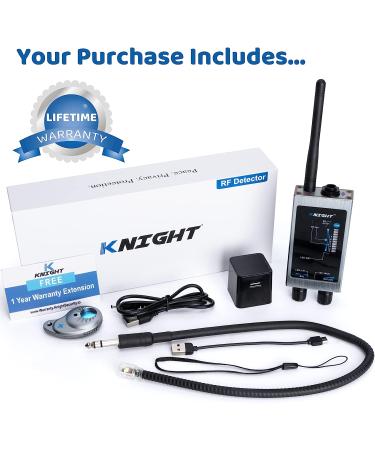 Knight Premium Hidden Devices Detector - RF Bug Detector & Hidden Camera Finder | Anti Spy Detector for GPS Tracking/Radio Frequency Signal Detection - Buy Online on GoSupps.com