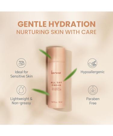 Karuna All Day Moisturizing Cream - Anti-Wrinkle Hydrating Face Cream with Watermelon Hyaluronic Acid Goji Berries & Aloe - 50 ml - Buy Online on GoSupps.com