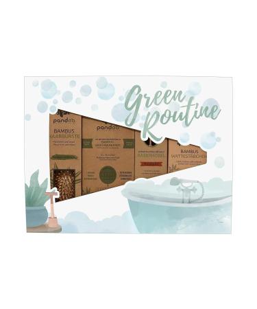 Pandoo Bathroom Set | Eco-Friendly Plastic-Free Gift Set | Hairbrush Washable Pads Razor Plane & Cotton Swabs - Buy Online on GoSupps.com