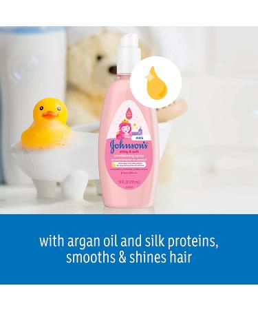 Johnson's Baby Kids Shiny & Soft Conditioning Spray - 10 fl oz (295 ml) for Tangle-Free Hair - Buy Online on GoSupps.com