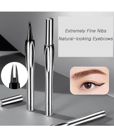 Cooklesa Eyebrow Cooklesa 2024 Upgraded Natural Waterproof Eyebrow Pen with Microfine Tip Two-Pronged Eyebrow Pencil 3D Long-Lasting Natural Waterproof Microblading Eyebrow Pen Makeup (Black) - Buy Online on GoSupps.com
