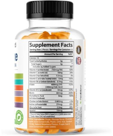 healblend Power-Packed Multivitamin Bear Gummies for Adult | Vitamins C D3 B6 B12 Iron Zinc - Buy Online on GoSupps.com