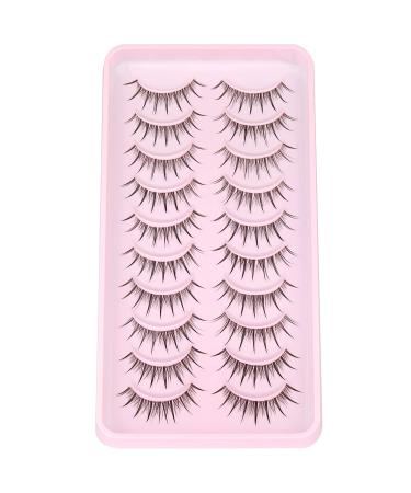 Geeneiya 02A 3D Mink Eyelashes Pack - 10 Pairs Natural Look Fluffy Individual Cluster Extension Lashes - Buy Online on GoSupps.com