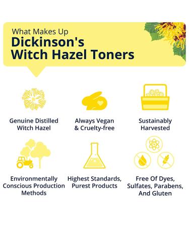 Alcohol-Free Witch Hazel Toner | Dickinson Brands 16 fl oz Hydrating Formula - Buy Online on GoSupps.com