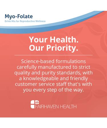 Fairhaven Health Myo-Folate Drink Mix - Unflavored 30 Packets for Reproductive Wellness - Buy Online on GoSupps.com