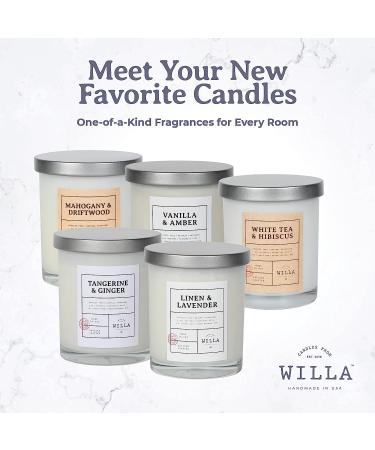 Willa Tangerine & Ginger Highly Scented Candle - All Natural Soy Wax - Made in USA with Essential Oils - 9oz Jar Candle for Home, Aromatherapy, Spa - Perfect Gift Idea - Buy Online on GoSupps.com