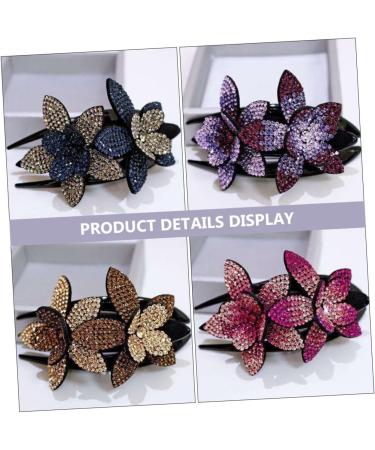 Beaupretty Hair Three-tooth clip rhinestone floral hair clips flower hairpin barrettes rhinestone headpiece rhinestone flower barrettes dense Miss rhinestone clip Clips - Buy Online on GoSupps.com