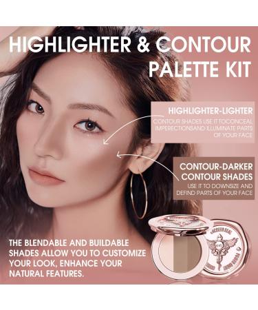 HEXZE Contour Powder Palette - Matte Highlighter and Hydrating Bronzer for Face Sculpting and Brightening - Buy Online on GoSupps.com