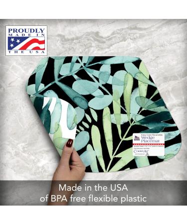 Gossamer Palms Reversible Wedge Shaped Placemat Set - Set of 4, Made in the USA - Buy Online on GoSupps.com