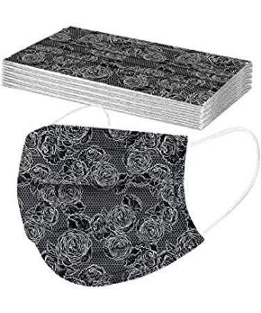 50pcs Face Shield 3-Ply Breathable Safety Elasticity Earloop Mask Anti Dust Bendable Disposable Face Cover F One Size - Buy Online on GoSupps.com