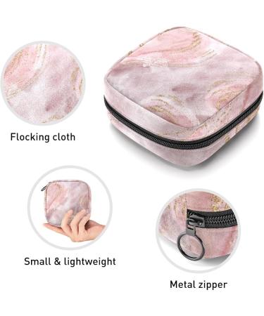 Rose Golden Marble Sanitary Napkin & Menstruation Cup Storage Bags | Portable Tampon Holder for Women & Teens | 1 Piece Multicolored Pocket - Buy Online on GoSupps.com