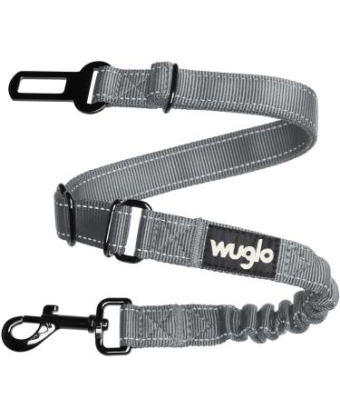 38-95cm Wuglo dog belt for the car - dogs buckle with an elastic belt - durable & safe car safety belt clip - universal dog straps (gray) gray_ - Buy Online on GoSupps.com