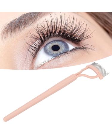 Mascara Comb Arc Shape Stainless Steel Teeth Pink Straight Handle Eyelash Brush Separator For Lady Makeup - Buy Online on GoSupps.com