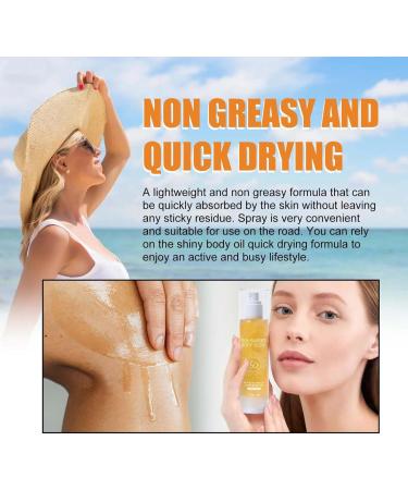 Sunscreen Oil Face and Body Sunscreen Oil Moisturizing and Shiny Sunscreen Oil Shiny Body Oil Spf50 Protection 50ML (3PCS) - Buy Online on GoSupps.com