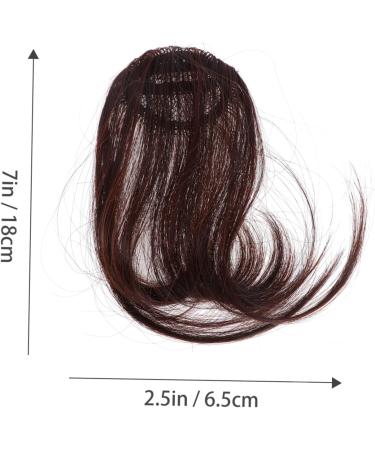 WOFASHPURET Piece Hair Toppers Extension Ponytail Wig Black Wigs Barrettes for Women Air Fringe Bangs Faux Hair Bun Wispy Bangs Wig Toupee for Women Hair Barrettes Scisors Clip Air Bangs Miss 18.00X6.50X0.50CM Brown - Buy Online on GoSupps.com