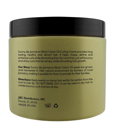 Sunny Isle Shea Coconut Curling Creme 16oz - Jamaican Black Castor Oil Curl Definition Frizz Control | International Shipping - Buy Online on GoSupps.com