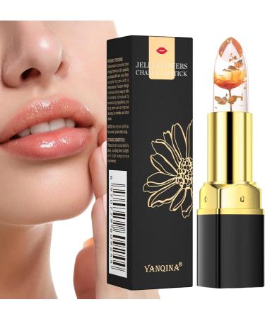 Jelly Flower Lipstick Crystal Flower Jelly Lipstick Color Magic Lipstick Long Lasting Magic Lip Balm Gift for Women Girls - Buy Online on GoSupps.com