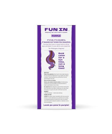 Fun In by Sun In Temporary Hair Color Purple - Easy Brush Applicator Washes Out in One Shampoo Gluten-Free Paraben-Free Alcohol-Free Cruelty-Free - Buy Online on GoSupps.com