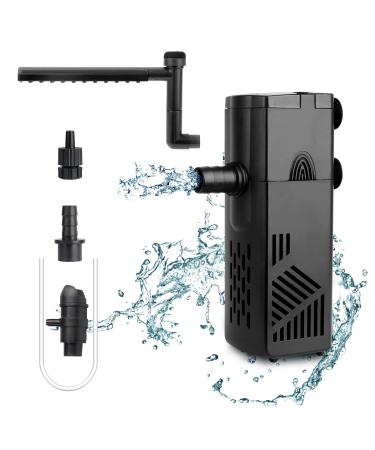 Hygger aquarium internal filter 220l/h 3W aquarium turtle filter adjustable water flow sponge dive aquarium filter with filtered ceramic balls for aquariums 20 to 40l