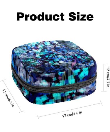 Abstract Blue Storage Bag for Women | Portable Menstrual Cup & Tampon Holder | Ideal for Teens & Nursing Pads - Buy Online on GoSupps.com