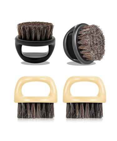 Ankle Brush & Mustache Brush Set for Men 4 Soft Bristle Beard Styling Brushes with Round Handle - Perfect Grooming Tools - Buy Online on GoSupps.com