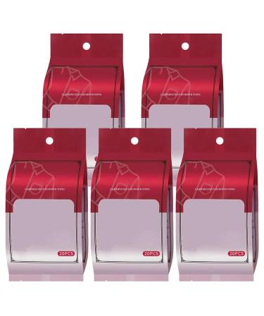 20 Pcs/Bag Portable Emergency Stain Removal Wet Wipes Clothing Stain Removal Wet Wipes Individual Wrapped Cleaning Wipes Emergency Stain Rescue Stain Remover Wipes (5 Packs)